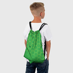 Рюкзак-мешок Шестигранники фисташковый, цвет: 3D-принт — фото 2