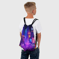 Рюкзак-мешок Город ночью, цвет: 3D-принт — фото 2