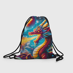 Рюкзак-мешок Космический дракон - граффити, цвет: 3D-принт