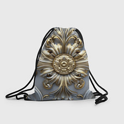 Рюкзак-мешок Классические узоры бело-золотые узоры, цвет: 3D-принт