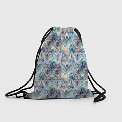 Рюкзак-мешок Паттерн из волков, цвет: 3D-принт