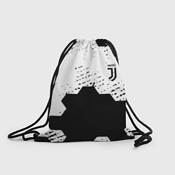 Рюкзак-мешок Juventus hexagon black sport, цвет: 3D-принт