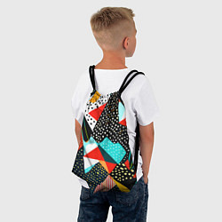 Рюкзак-мешок Abstract patchwork - ai art, цвет: 3D-принт — фото 2