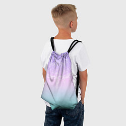 Рюкзак-мешок Розово-голубой градиент с узором мандала, цвет: 3D-принт — фото 2