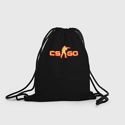 Рюкзак-мешок CSGO огненное лого, цвет: 3D-принт