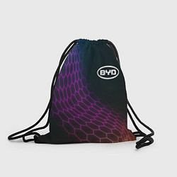 Рюкзак-мешок BYD neon hexagon, цвет: 3D-принт