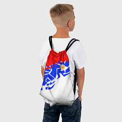 Рюкзак-мешок Россия- астрактивный триколор, цвет: 3D-принт — фото 2