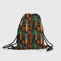 Рюкзак-мешок Африканские узоры ананас, цвет: 3D-принт
