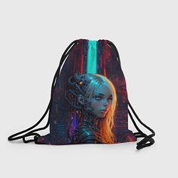 Рюкзак-мешок Футуристичная девушка-андроид, цвет: 3D-принт