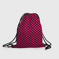 Рюкзак-мешок Паттерн розовый клетка, цвет: 3D-принт