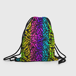 Рюкзак-мешок Абстрактный узор с геометрической концепцией, цвет: 3D-принт