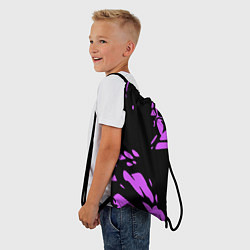 Рюкзак-мешок Фиолетовая абстракция, цвет: 3D-принт — фото 2
