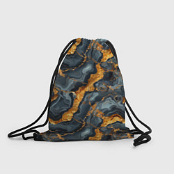 Рюкзак-мешок Золотой мрамор, цвет: 3D-принт