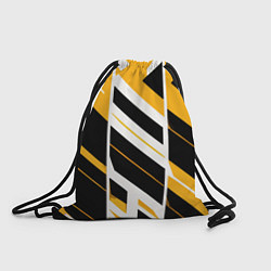 Мешок для обуви Black and yellow stripes on a white background