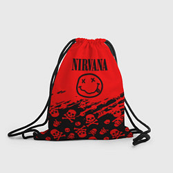 Рюкзак-мешок Nirvana rock skull, цвет: 3D-принт