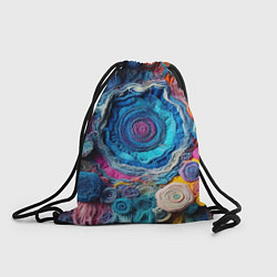 Рюкзак-мешок Вязаные цветы - пэчворк, цвет: 3D-принт