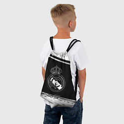 Рюкзак-мешок Реал мадрид белое лого, цвет: 3D-принт — фото 2