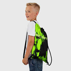 Рюкзак-мешок Minecraft green logo fire, цвет: 3D-принт — фото 2