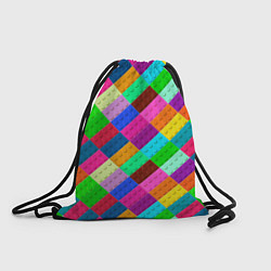 Рюкзак-мешок Блоки цветового конструктора, цвет: 3D-принт