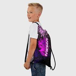 Рюкзак-мешок Samurai neon logo краски, цвет: 3D-принт — фото 2