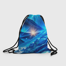 Мешок для обуви Синяя объемная абстракция со вспышкой