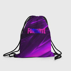 Рюкзак-мешок Fortnite neon stripes angles logo, цвет: 3D-принт