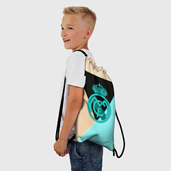 Рюкзак-мешок Реал мадрид спорт геометрия, цвет: 3D-принт — фото 2