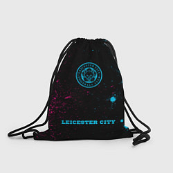 Рюкзак-мешок Leicester City - neon gradient по-центру, цвет: 3D-принт