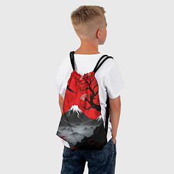 Рюкзак-мешок Япония сакура и горы, цвет: 3D-принт — фото 2