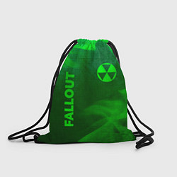 Рюкзак-мешок Fallout - green gradient вертикально, цвет: 3D-принт