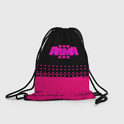 Рюкзак-мешок ARMA розовая геометрия, цвет: 3D-принт