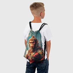Рюкзак-мешок Wukong на фоне лепестков, цвет: 3D-принт — фото 2