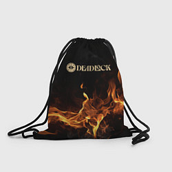 Рюкзак-мешок Deadlock logo на фоне огня, цвет: 3D-принт