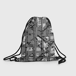 Мешок для обуви Тёмный серый простая абстракция