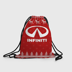 Рюкзак-мешок Новогодний Infiniti с оленями, цвет: 3D-принт