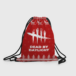 Рюкзак-мешок Новогодний Dead by Daylight с оленями, цвет: 3D-принт