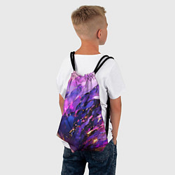 Рюкзак-мешок Фиолетово-розовая абстракция, цвет: 3D-принт — фото 2