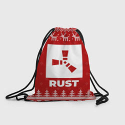 Рюкзак-мешок Новогодний Rust с оленями, цвет: 3D-принт