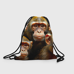 Рюкзак-мешок Макаки, цвет: 3D-принт