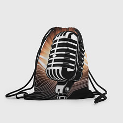 Рюкзак-мешок Микрофон и звуковые волны, цвет: 3D-принт