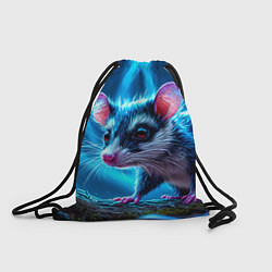 Рюкзак-мешок Опоссум в синей туманности, цвет: 3D-принт