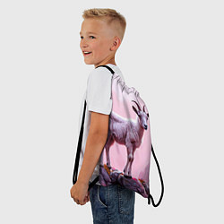 Рюкзак-мешок Козлик в розовом свете, цвет: 3D-принт — фото 2
