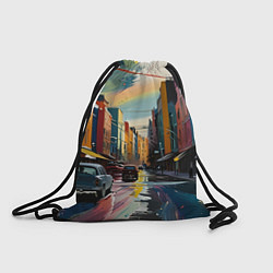 Рюкзак-мешок Улица в стиле экспрессионизм, цвет: 3D-принт