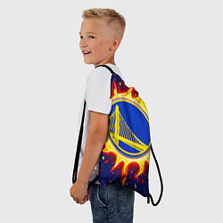 Рюкзак-мешок Голден Стэйт Уорриорз в огне, цвет: 3D-принт — фото 2