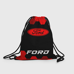 Рюкзак-мешок Ford - red gradient по-центру, цвет: 3D-принт