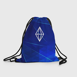 Рюкзак-мешок The Sims blue poly, цвет: 3D-принт