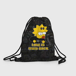 Рюкзак-мешок Мэгги Симпсон love is Hard rock, цвет: 3D-принт