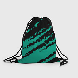 Рюкзак-мешок The color is black and turquoise, цвет: 3D-принт