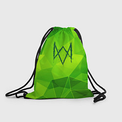 Рюкзак-мешок Watch Dogs green poly, цвет: 3D-принт