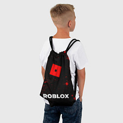 Рюкзак-мешок Roblox - red gradient по-центру, цвет: 3D-принт — фото 2